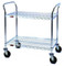 Stainless Steel Utility Carts with 2 Wire Shelves by Cleanroom World