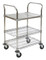 Utility Carts with 2 Chrome Wire Shelves and 1 Solid Stainless Steel by Cleanroom World