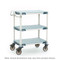 Corrosion Resistant Cart, Industrial Polymer Solid Shelves By Cleanroom World