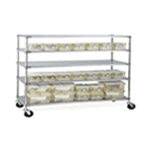 Autoclavable Lab Racks, 5 Solid Stainless Shelves, Phenolic Casters, 18 ...