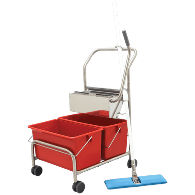 Mop Bucket Systems; Perfex TruClean II Flat Mops, Bucket-in-Bucket, Blue,  PF-30-2-B - Cleanroom World