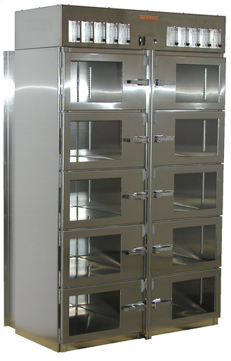 Desiccator Cabinets Stainless Steel 10 Doors 10 Compartments Acrylic Doors Cap 19s Sst 10dr Dbl 18wx10hx24d 3b Cleanroom World