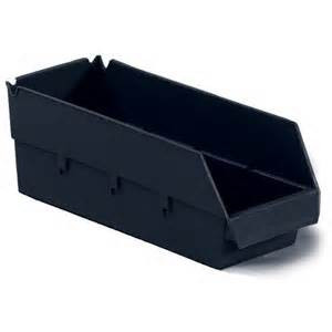 Stackable Black ESD Tote Box; Conductive, 22.50 x 17.50 x 3.00 6300-30