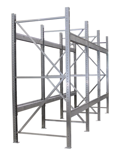 Pallet Rack Add-On Unit, 304 Stainless Steel, Two Levels, Hardware ...