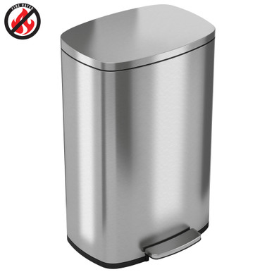 Trash Receptacles; 13 Gallon Cleanroom Waste Bins, Open Top, Round,  HL-HLS13STR - Cleanroom World