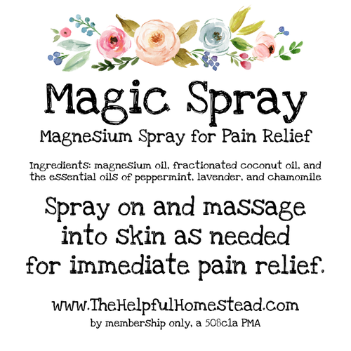 Magic Spray! Magnesium Spray for Pain Relief