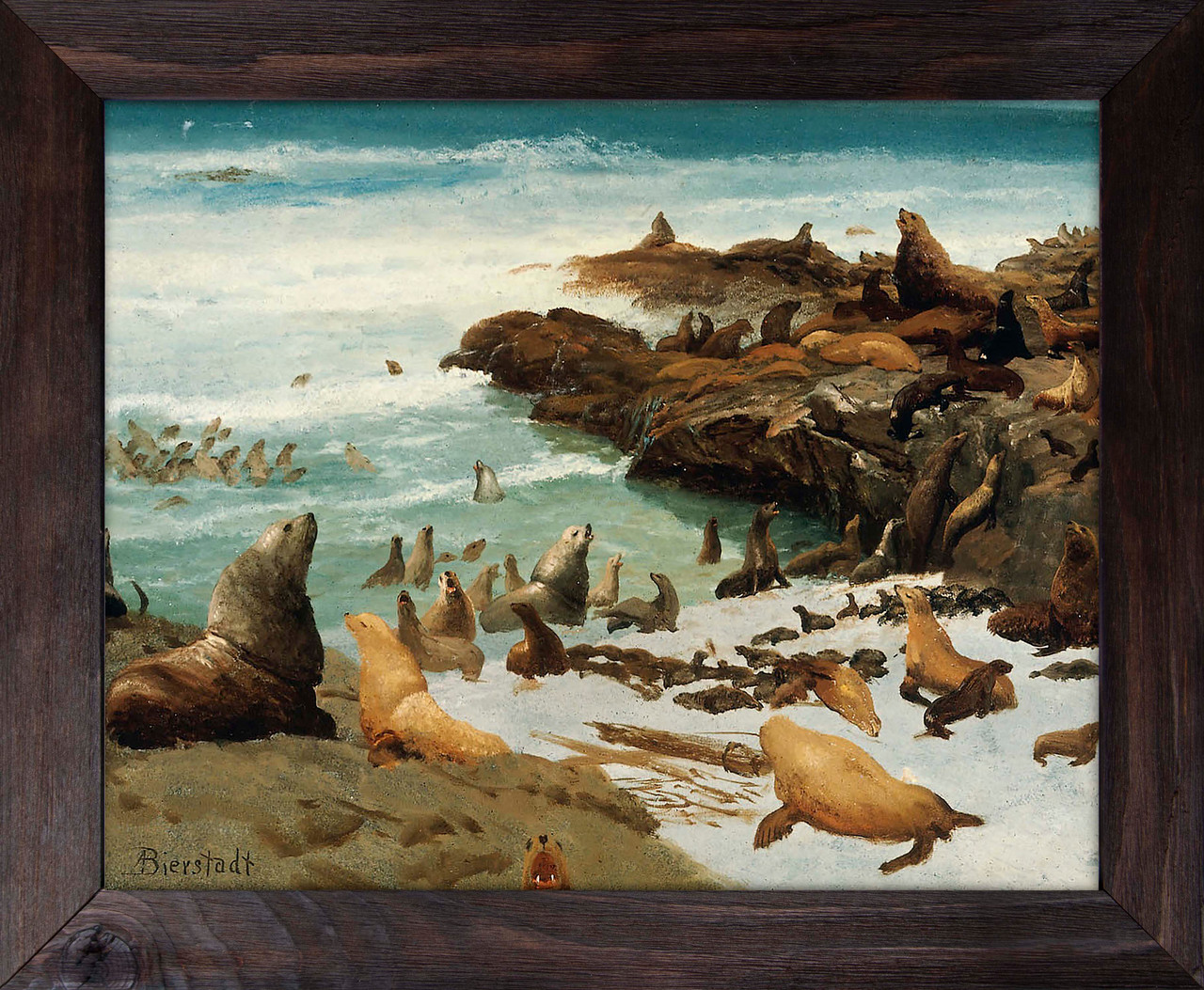 アイルランド 聖なる泉 写真集「Fish Stone Water」ケルト Seal Rocks, Farallons, 1872 - Albert Bierstadt - Nelson Gifts