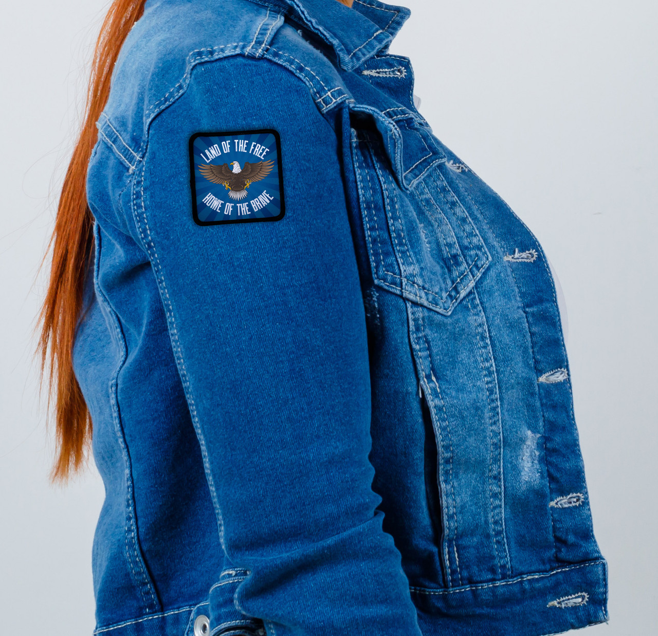 "Land of the Free" IronOn Square Patch Nelson Gifts