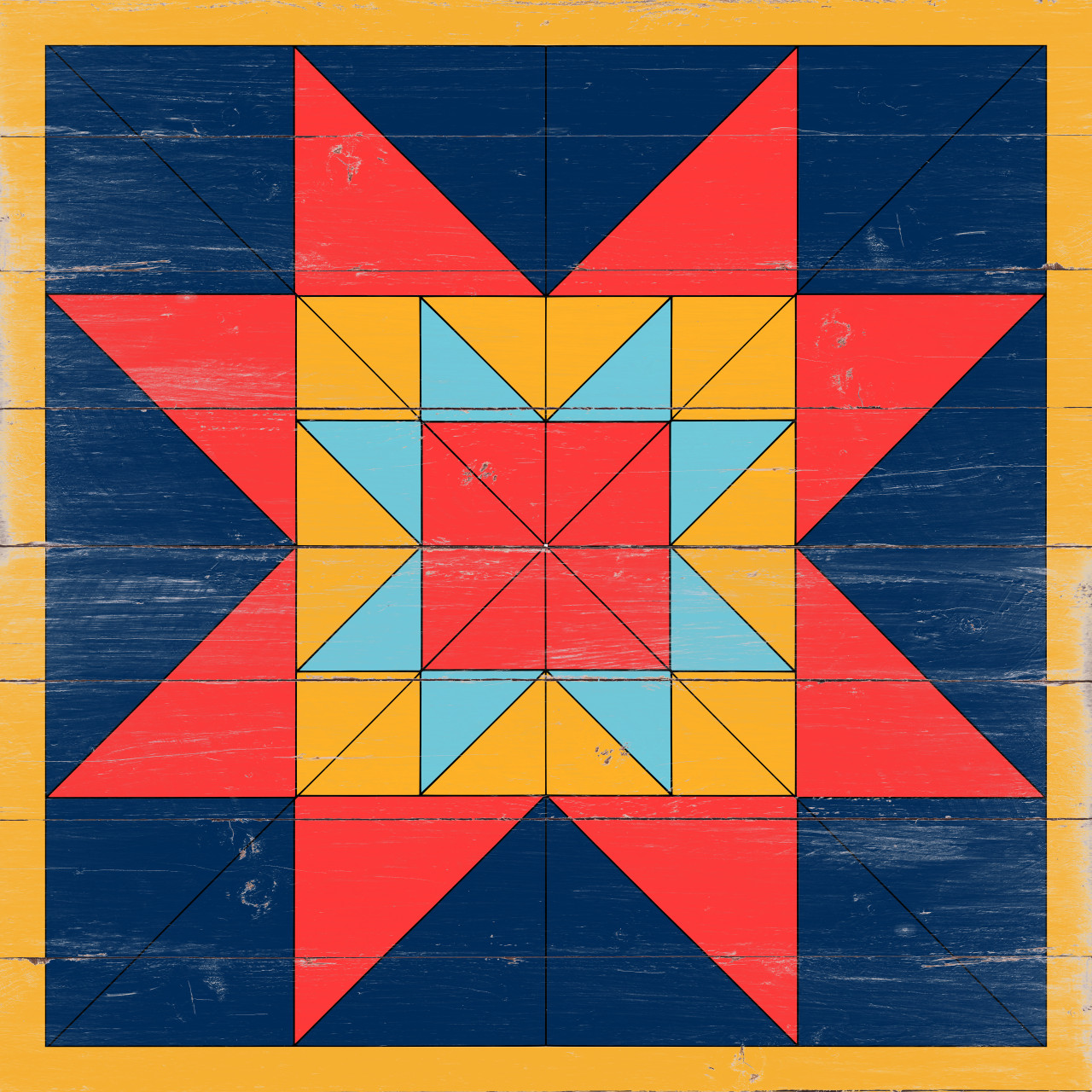 Ohio Star Barn Quilt Pattern