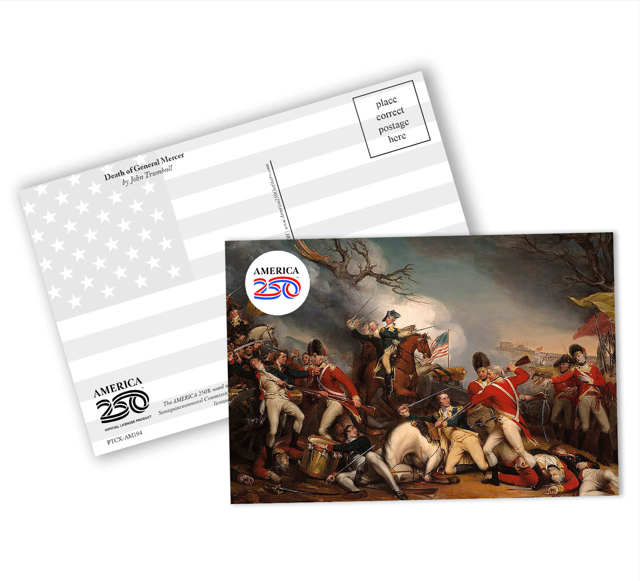 The Death of General Mercer Postcard