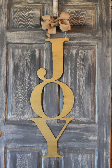 Outdoor Metal Art JOY Door Hanger