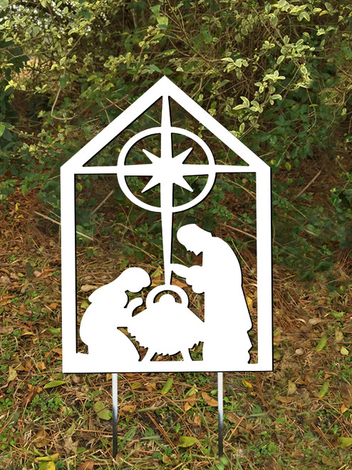 Outdoor Metal Art 20-inch Nativity