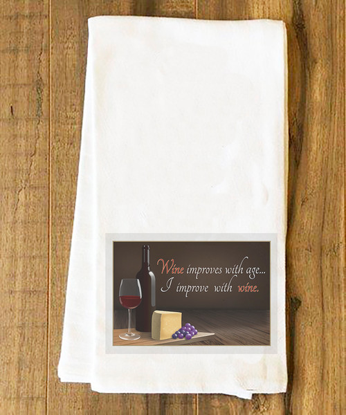 Improve with Wine Tea Towel