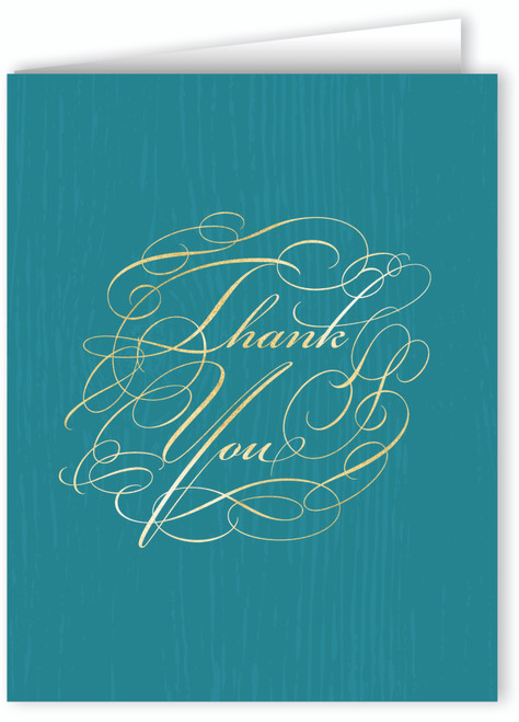 Elegant Script Thank You Note Card