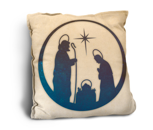 Vintage Nativity Rustic Pillow