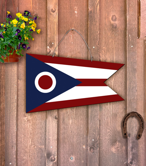 Outdoor Metal Art Ohio State Flag