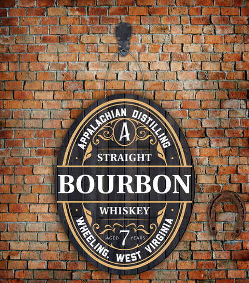 Outdoor Metal Art Bourbon Sign (Customizable)