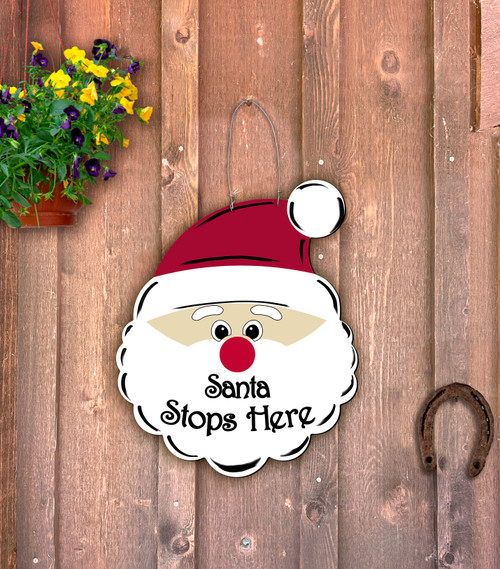 Outdoor Metal Art Santa Face (Customizable)