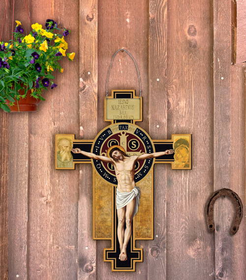 Outdoor Metal Art Benedictine Cross
