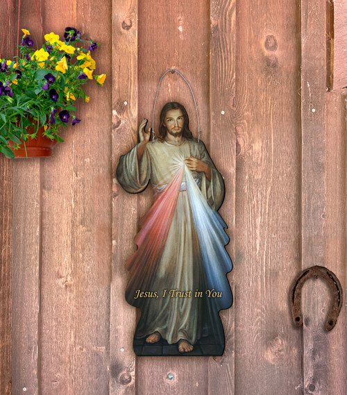 Outdoor Metal Art Divine Mercy 