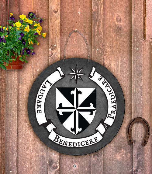 Outdoor Metal Art Dominican Emblem