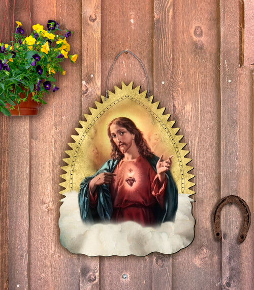 Outdoor Metal Art Sacred Heart of Jesus Shrine