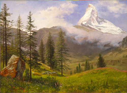 The Matterhorn - Albert Bierstadt Framed Print Canvas