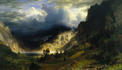 A Storm in the Rocky Mountains - Albert Bierstadt