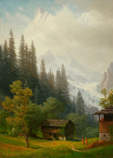 Alpine Scene - Albert Bierstadt