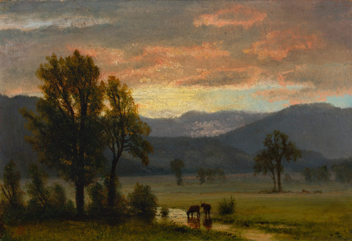 Landscape with Cattle - Albert Bierstadt