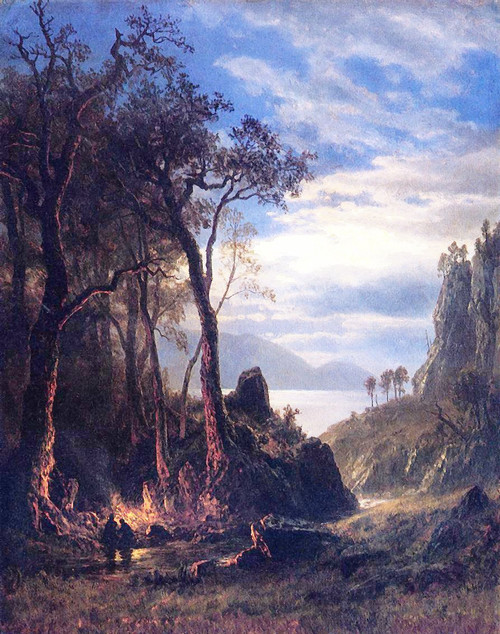 The Campfire - Albert Bierstadt
