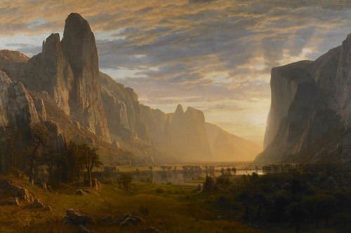 Looking Down Yosemite Valley - Albert Bierstadt