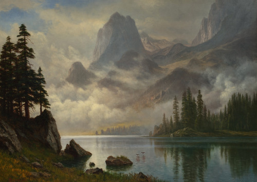 Mountain Out of Mist - Albert Bierstadt