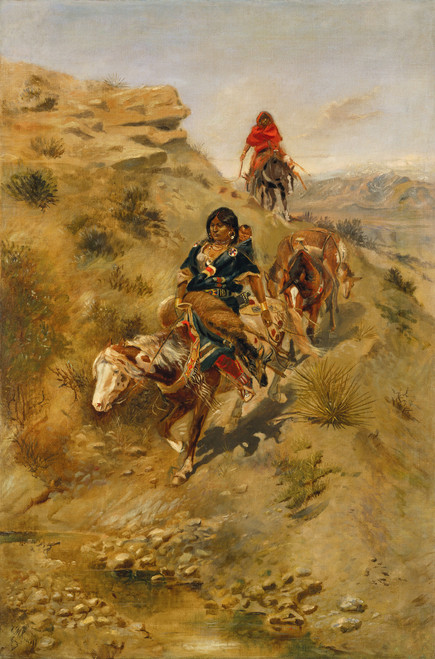 Bringing Home the Meat - Charles Marion Russell