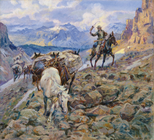When Mules Wear Diamonds - Charles Marion Russell