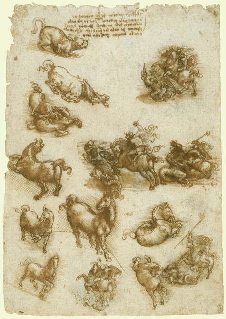 Study Sheet with Horses - Leonardo Da Vinci