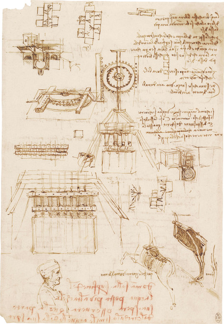 Studies for Casting Apparatus - Leonardo Da Vinci
