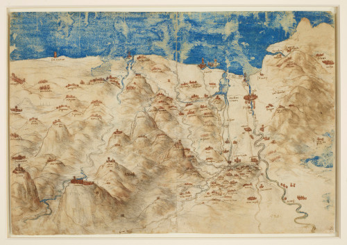 Map of Western Tuscany - Leonardo Da Vinci