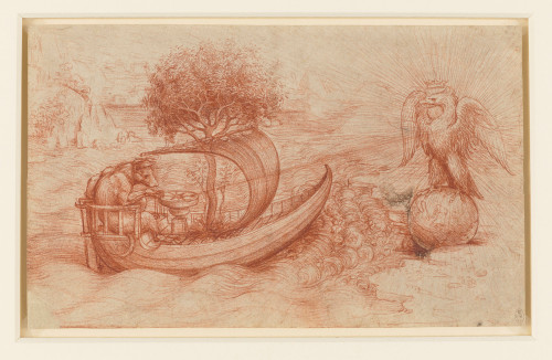Allegory of Boat, Wolf, and Eagle - Leonardo Da Vinci