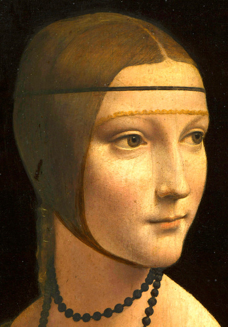Lady with an Ermine (Face) - Leonardo Da Vinci