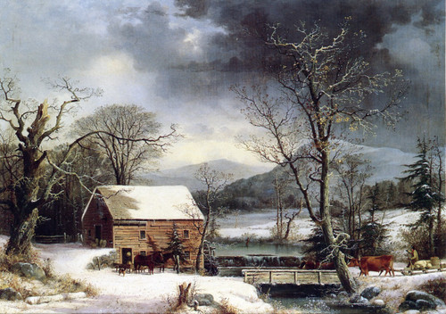 At the Mill, Winter -  George Henry Durrie