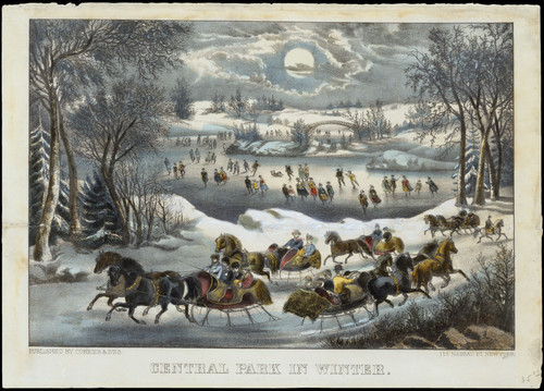 Central Park in Winter  - Currier and Ives