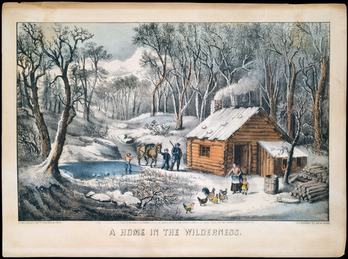A Home in the Wilderness - Currier and Ives