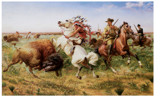 The Great Royal Buffalo Hunt - Louis Maurer