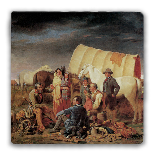 "Advice on the Prairie" Tumbled Stone Coaster