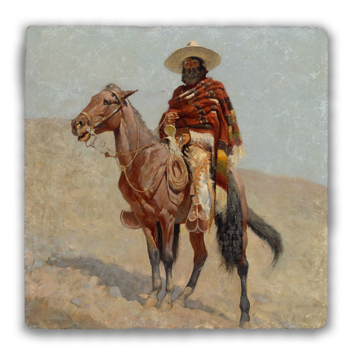 "A Mexican Vaquero" Tumbled Stone Coaster