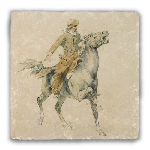 "The Cowboy" Tumbled Stone Coaster