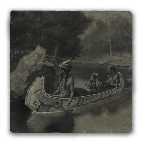 "Pitched It Sheer into the River . . . " Tumbled Stone Coaster