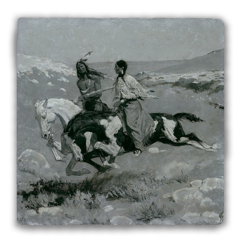 "Ceremony of the Fastest Horse" Tumbled Stone Coaster