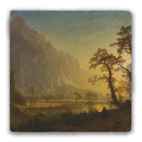 "Sunrise, Yosemite Valley" Tumbled Stone Coaster